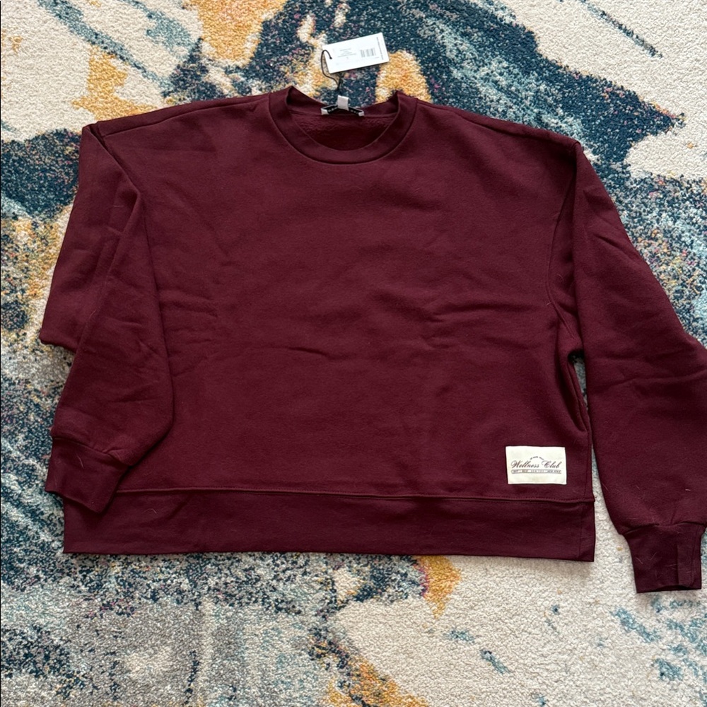 WeWoreWhat Maroon Crewneck Sweater